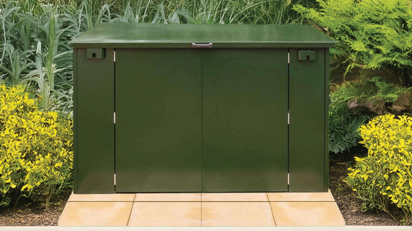 Secure Metal 4 Bike Bunker - Fir Green.png