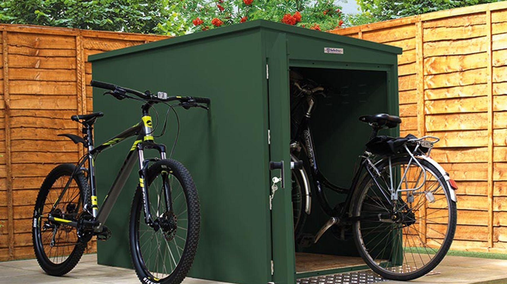 Metal bike shed for 2 bikes hot sale