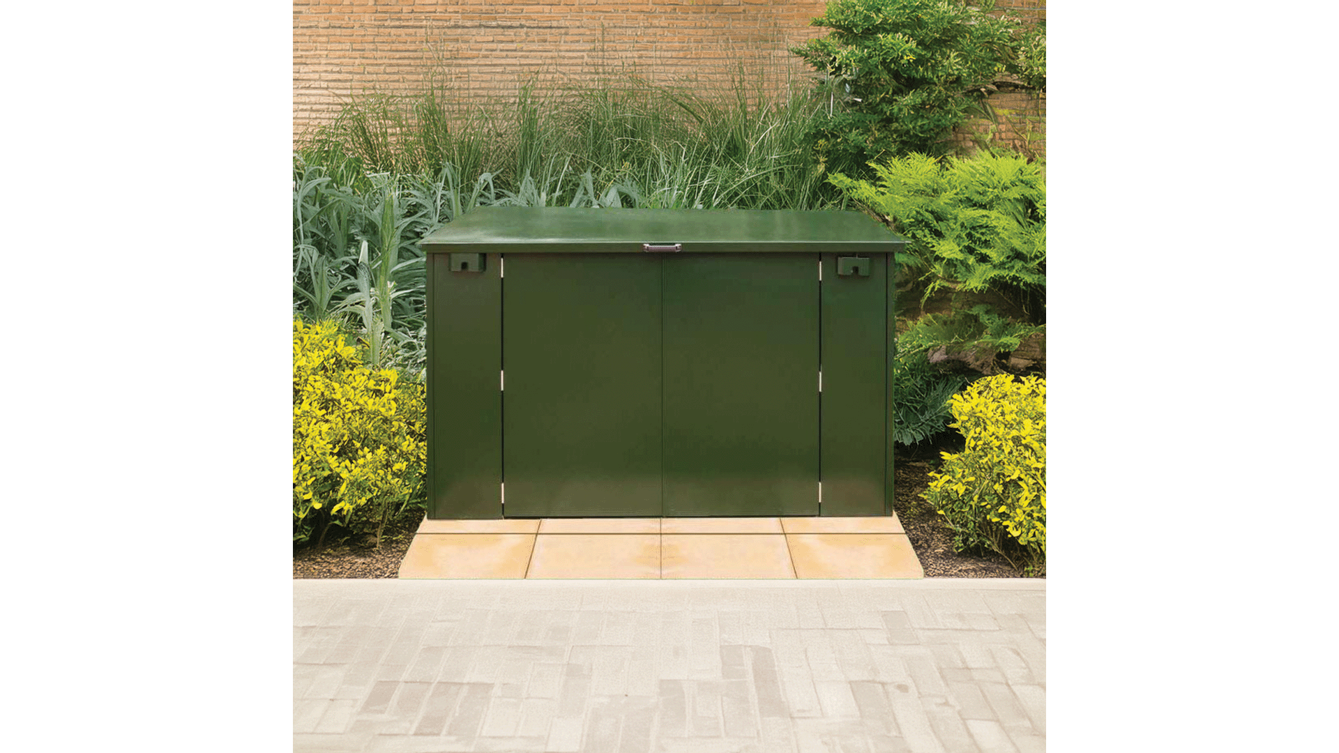 Secure Metal 4 Bike Bunker - Fir Green.png