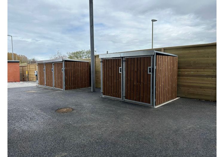 Cycle Shelter with Wooden Cladding  TC2