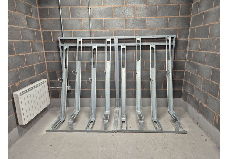 Semi-vertical Cycle Rack - 6 spaces