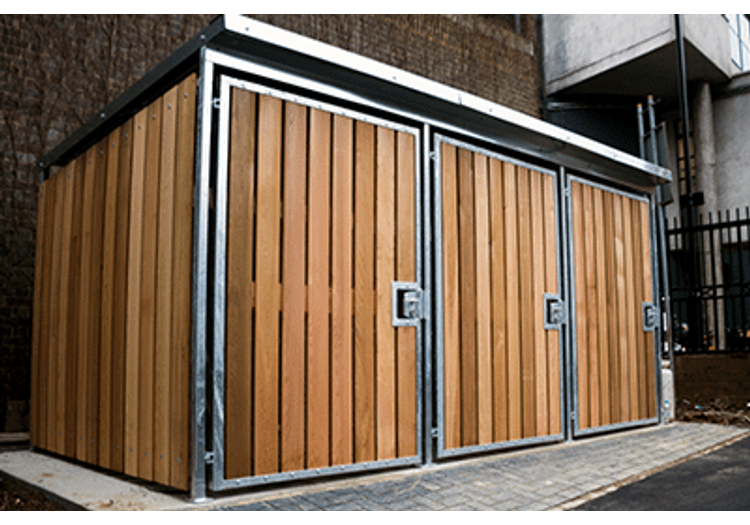 Cycle Shelter with Wooden Cladding  TC2