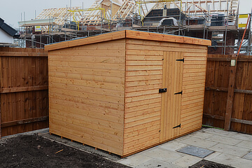 Secured by design wooden garden bike shed