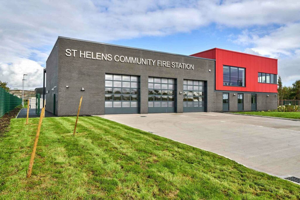 Secure Cycle Store's Trinity Timber Bike Shelter, housing Sheffield bike Stands with a mesh front and gate. All secured with a Digital combination lock for the amazing staff of St. Helens FIRE STATION.