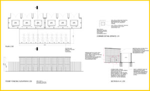 drawings plans of butterbiggins road secure cycle shelters