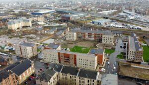 Butterbiggins Road, Glasgow. Birdseye view.