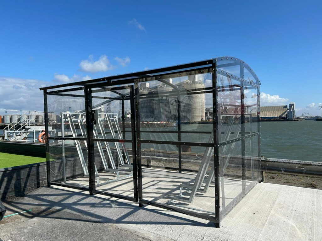 Visual Security 12 space cycle shelter Greasby