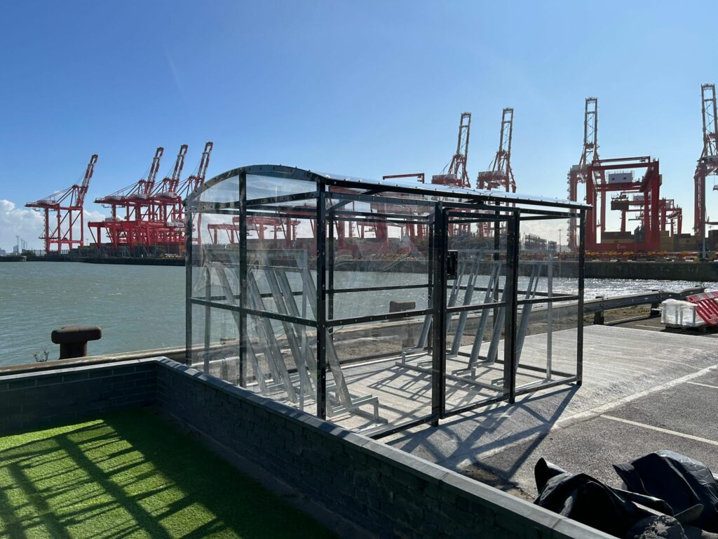 Greasby cycle shelter 12 space