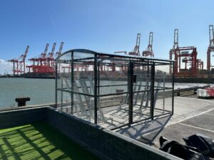 Greasby cycle shelter 12 space