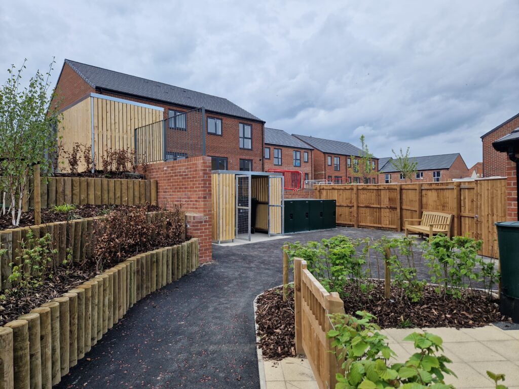 Combined Communal Bin and Bike Store