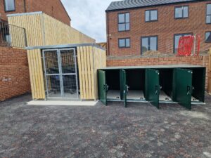Combined Communal Bin and Bike Store