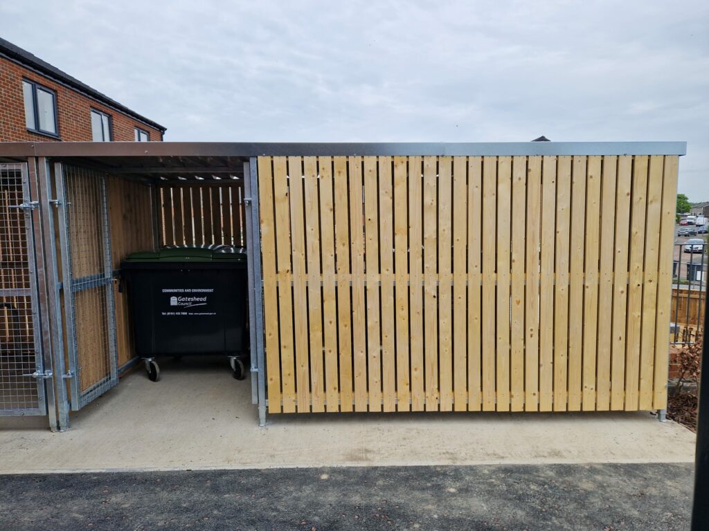 Combined Communal Bin and Bike Store