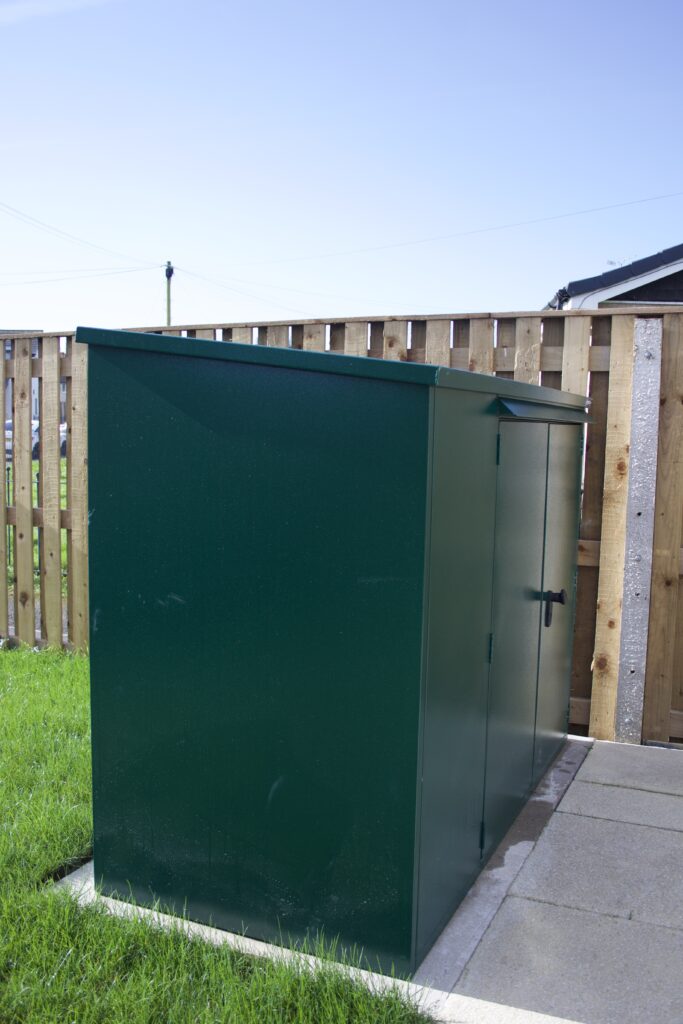 Trinity Timber Cycle Shelter Installation Cwrt Pentwmpath Llay Wrexham