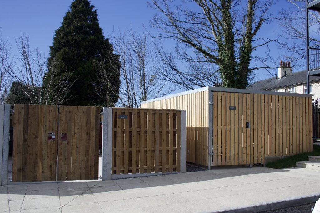 Trinity Timber Cycle Shelter Installation Cwrt Pentwmpath Llay Wrexham