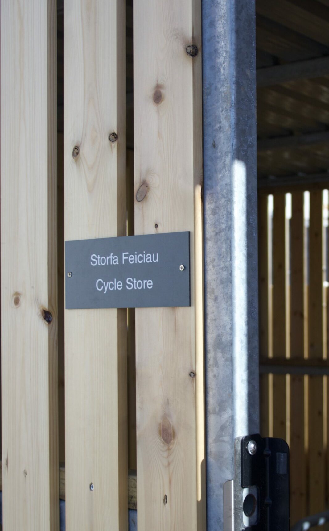 Eaton Drive Wrexham Cycle & Water Tank Shelter Install