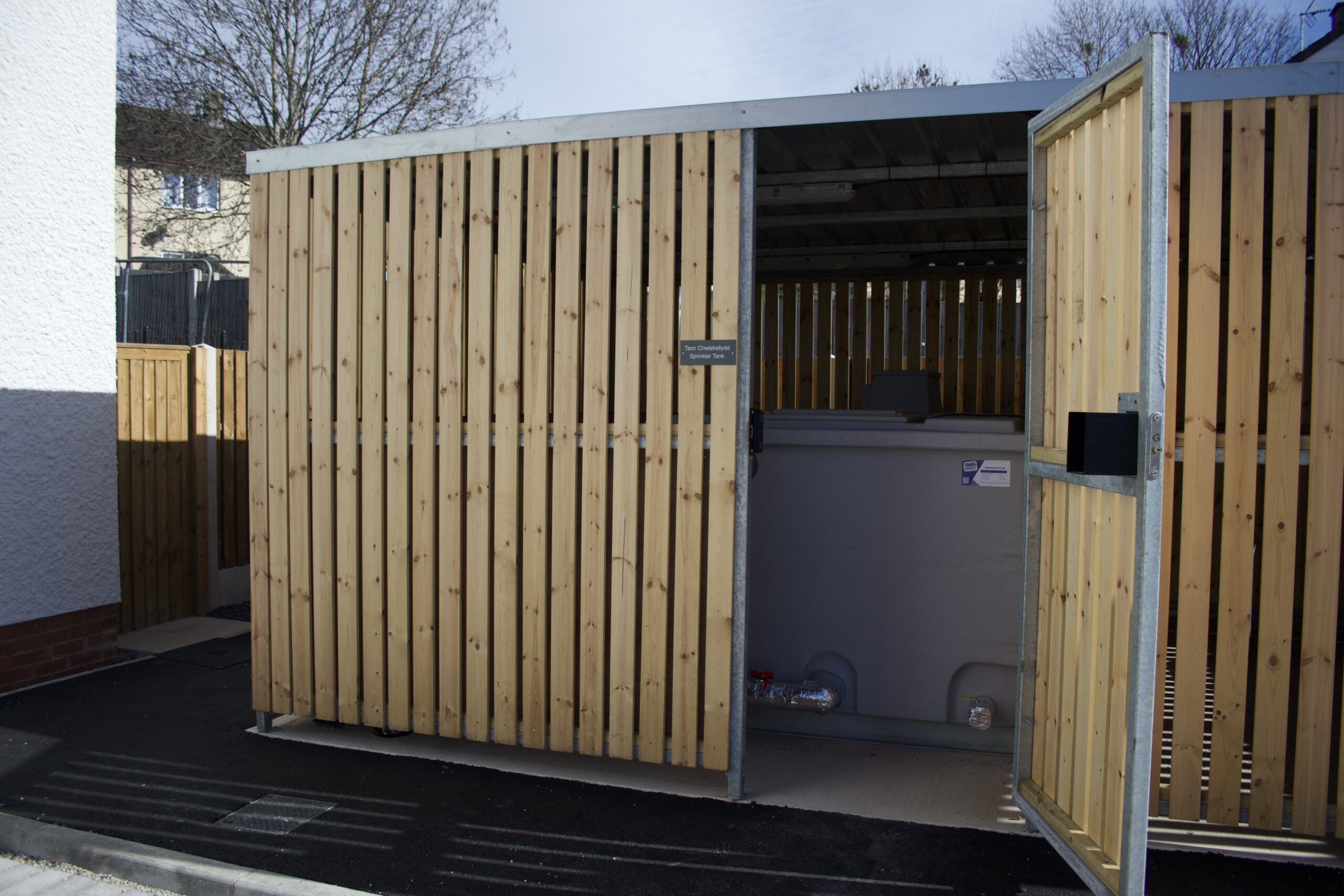 Water tank section for storage. Bespoke design