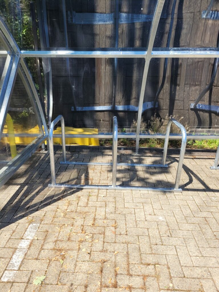 shelters with steel frame and plastic exterior. open fronted design for easy access 