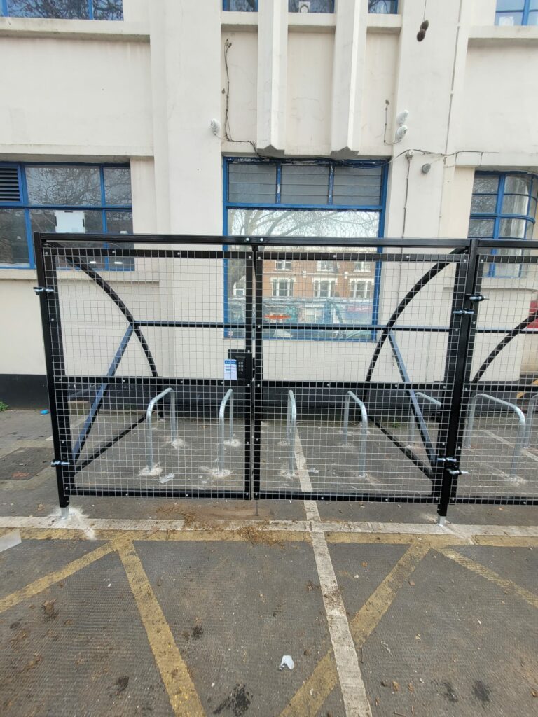Secure 16-space cycle shelter