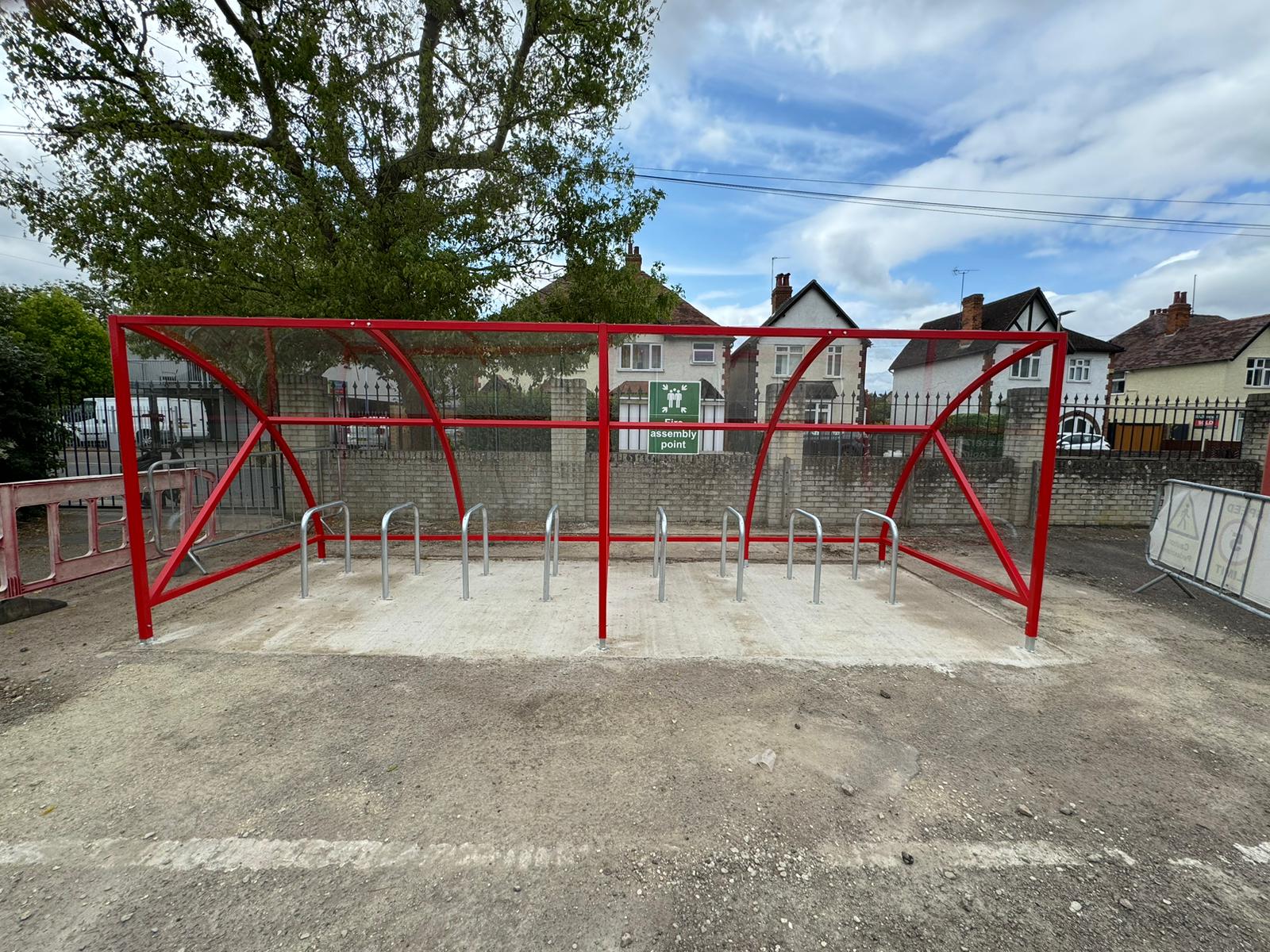 Cycle Shelter Installation at Cheltenham Town Football Club