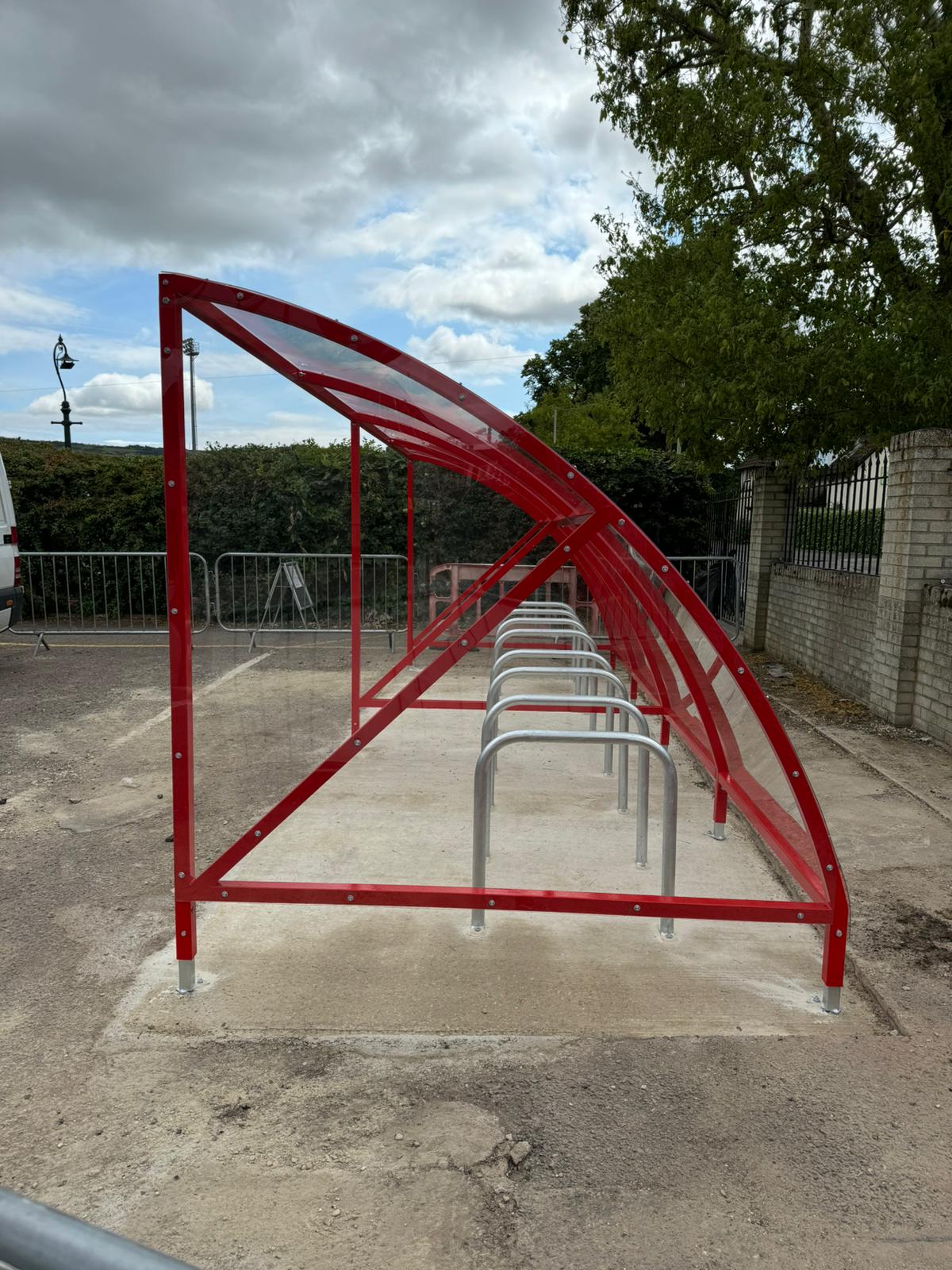 Cycle Shelter Installation at Cheltenham Town Football Club