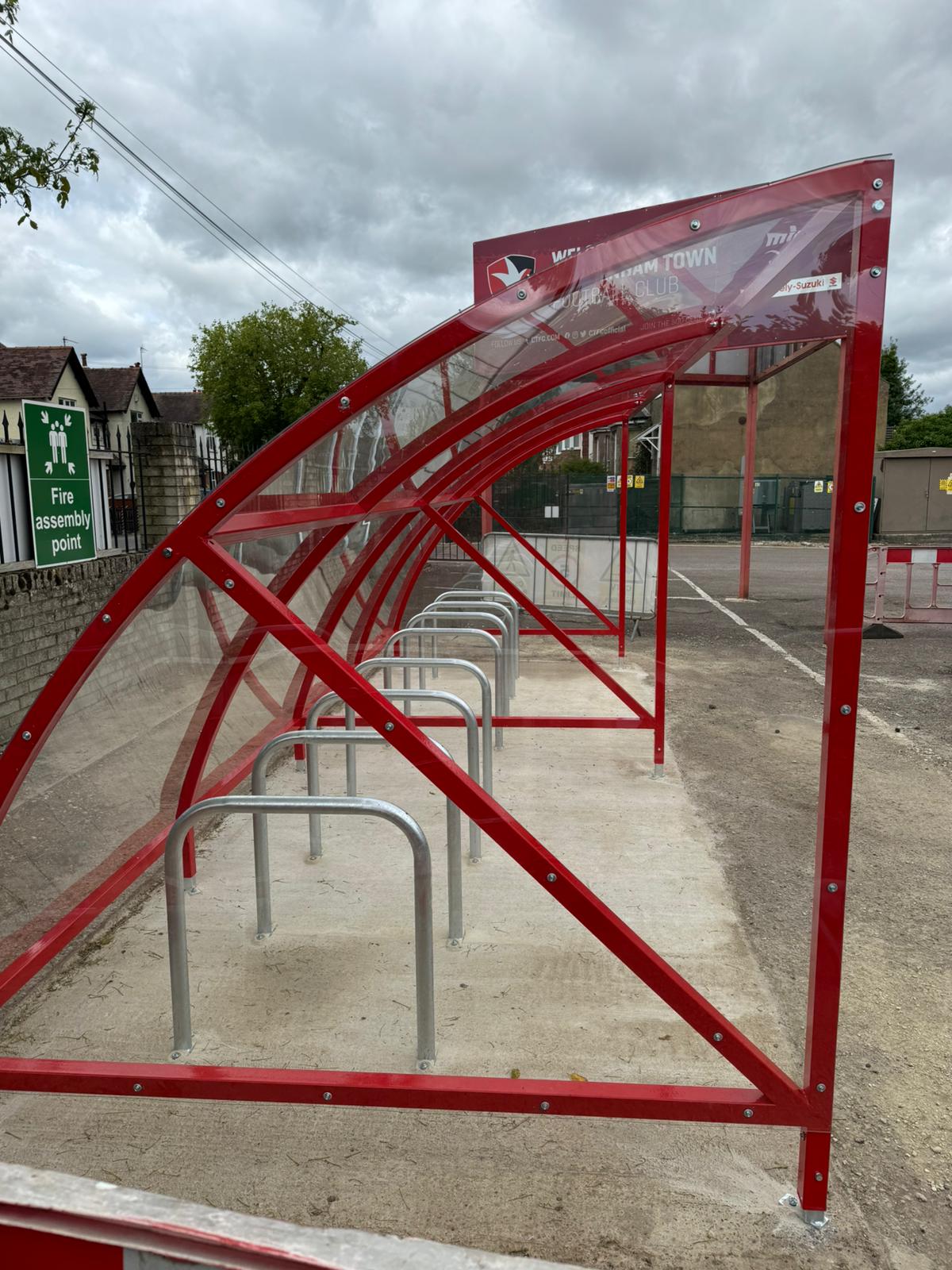 At Cheltenham Town Football Club’s EV Charging Points Stadium, the need for well-designed, secure, and visually cohesive cycle parking was clear. With sustainability and accessibility becoming increasingly important for modern venues
