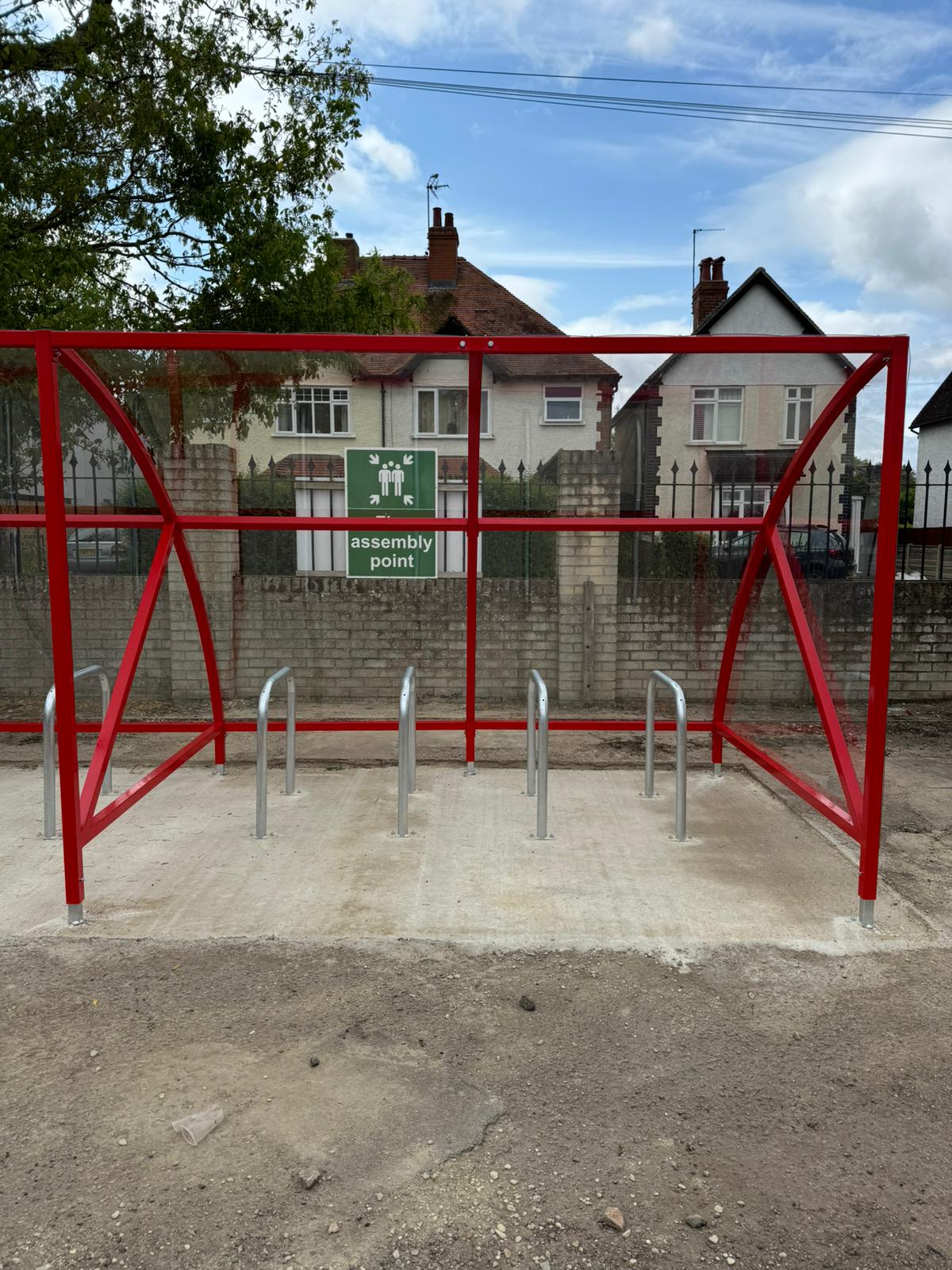 Cycle Shelter Installation at Cheltenham Town Football Club