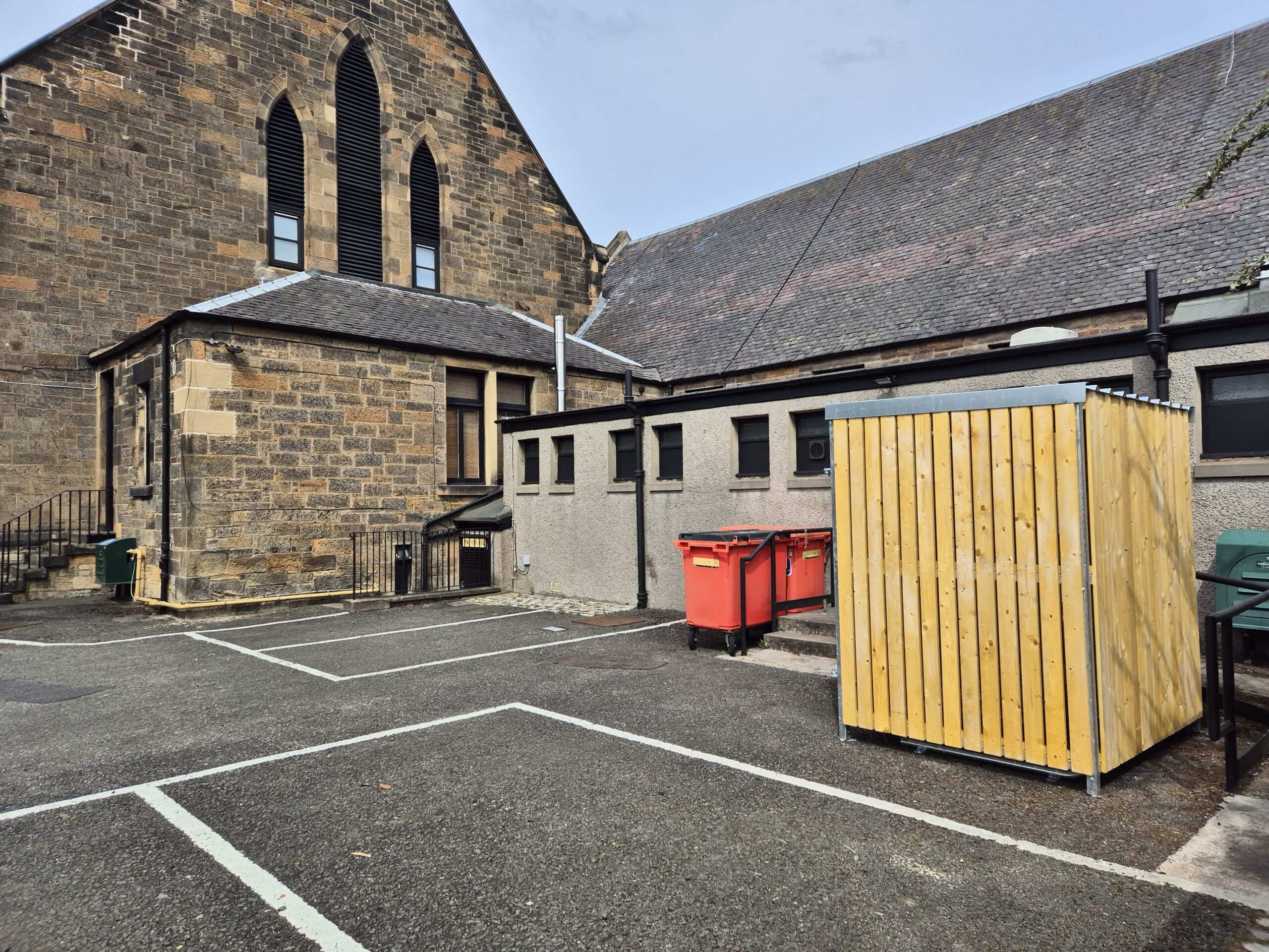 Shelter installation Scotland. Client requested a bespoke shelter for the project. We helped design, supply and install the product.