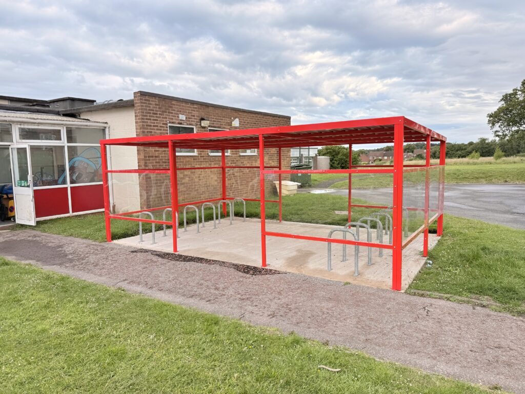 weather-protected bicycle storage for schools, workplaces, public facilities and commercial developments.