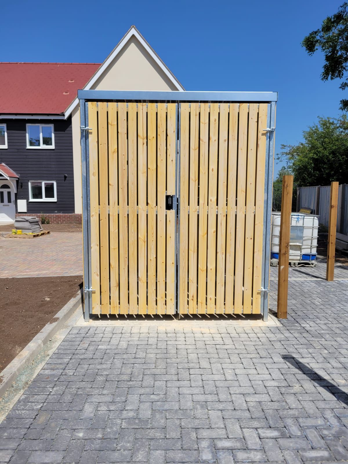 Georgian House | 10 Space Two Tier Timber Clad Cycle Shelter thumbnail
