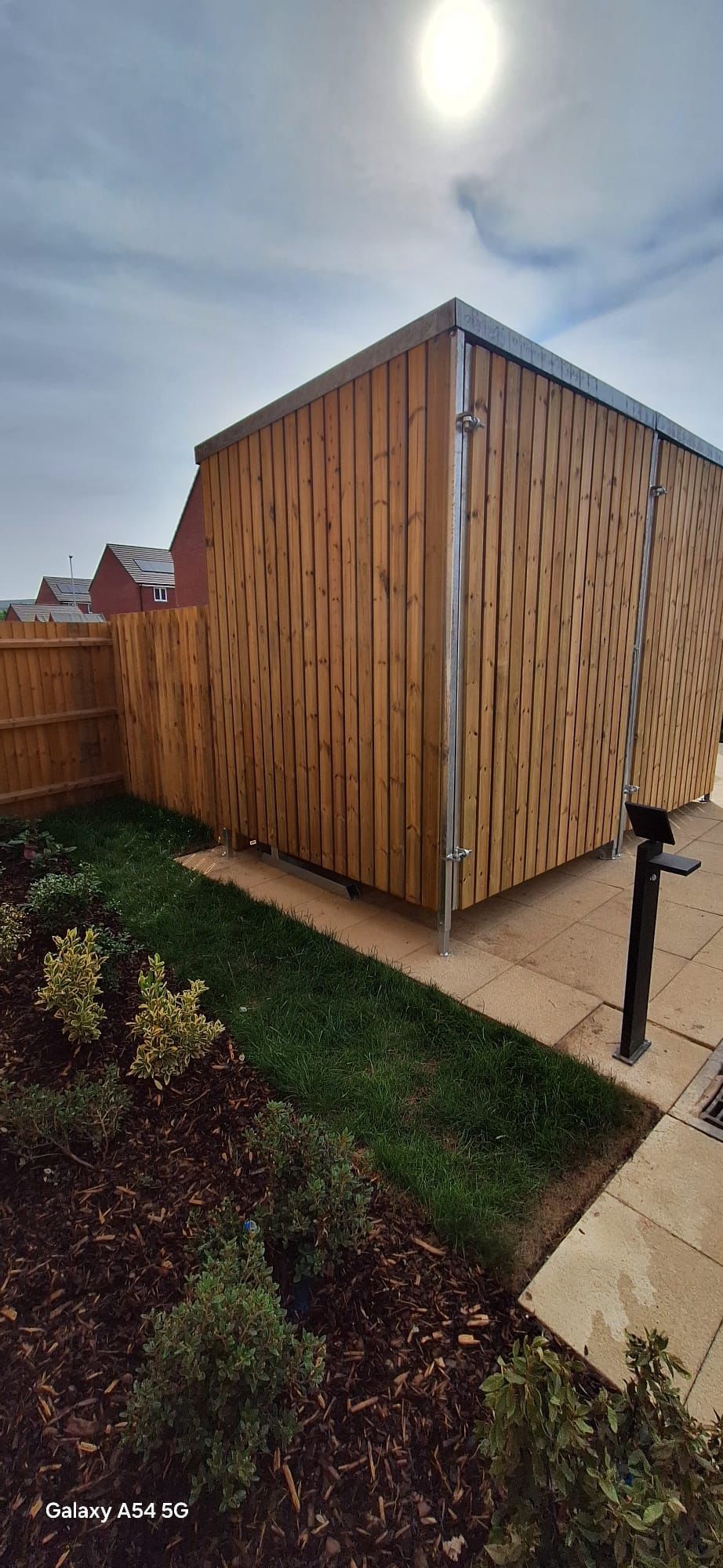 galvanised steel construction, secure timber