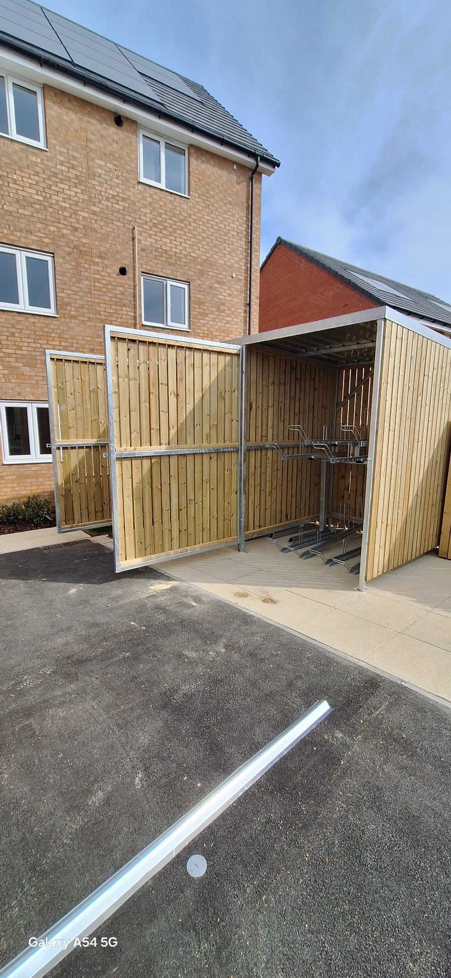 Two Tier Timber Clad Cycle Shelter