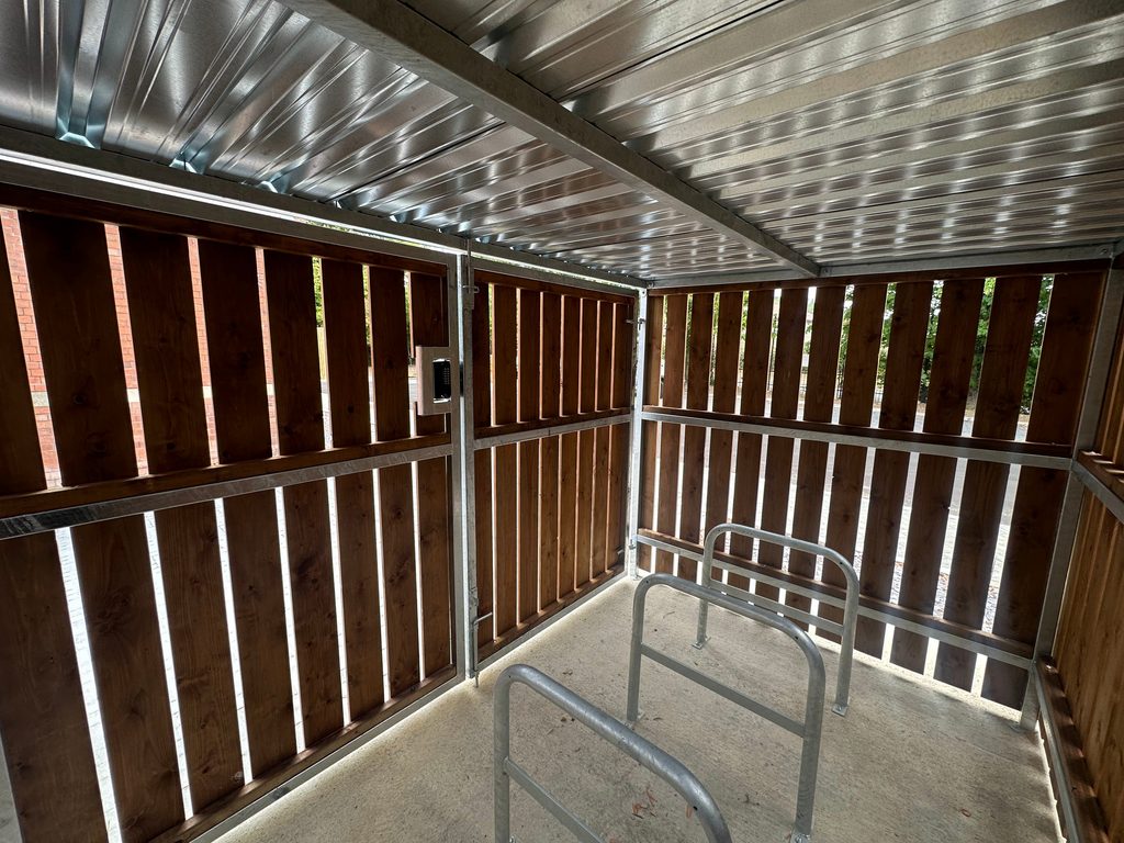 4 Sheffield Stands accommodate up to 8 bicycles