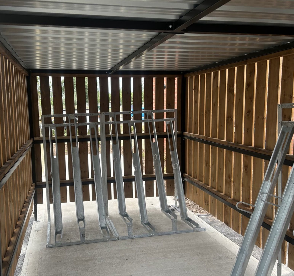 Semi-Vertical Cycle Racks